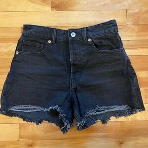 Black Denim Shorts